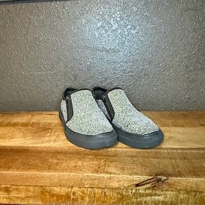 Steve Madden Black and Rhinestone Slip-On Loafers